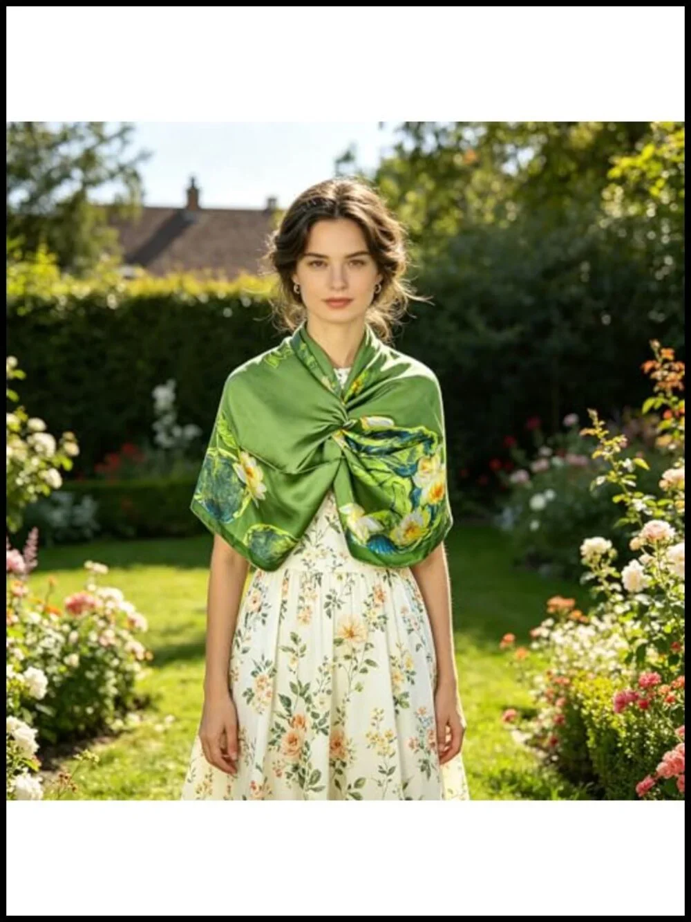 Large Silky Fashion Scarf Lightweight Wrap Shawl Sun Protection